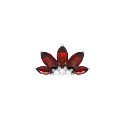 Valentina Threadless End with Garnet