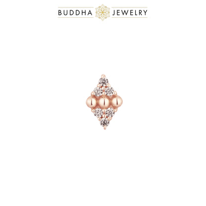 Lustre Threadless End with CZ