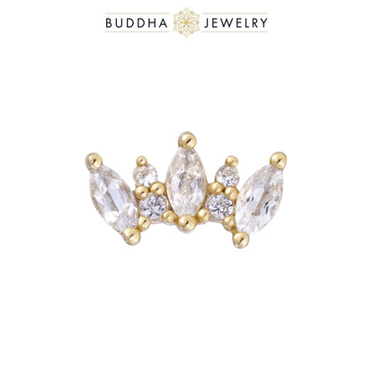 Alice Threadless End with White Sapphire