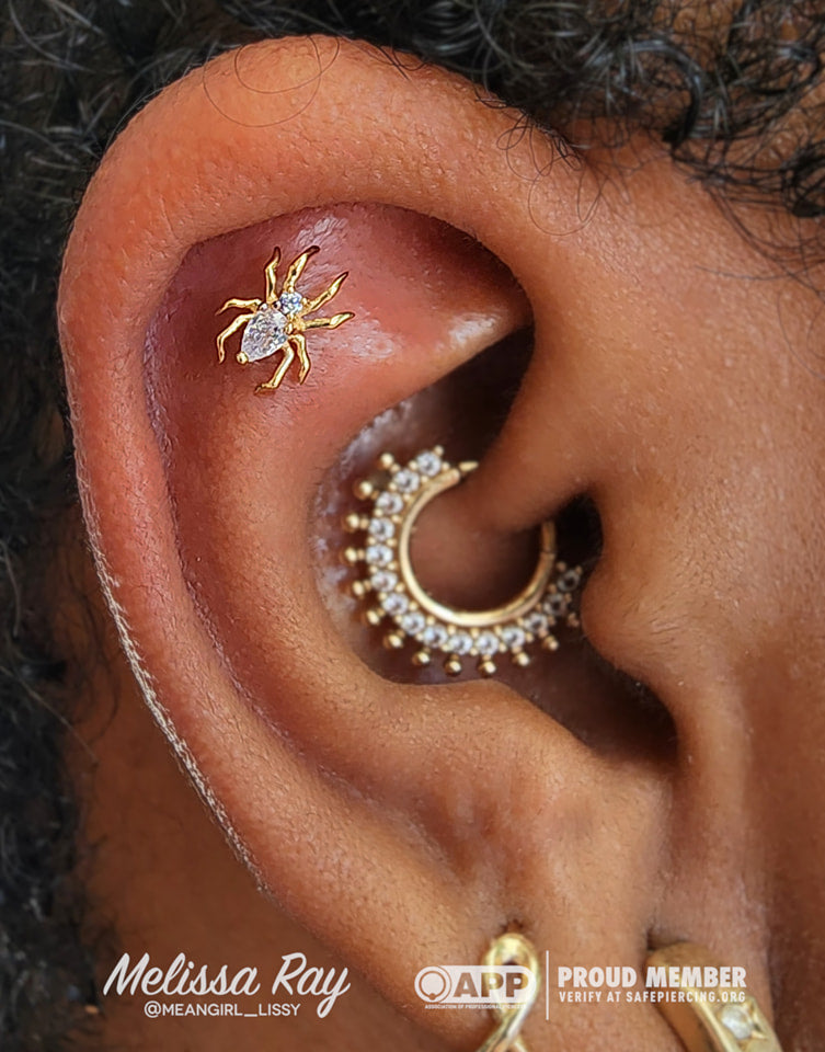 Arachne Threadless End with CZ