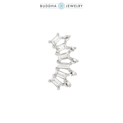 GSTQ Threadless End with Diamond + White Topaz