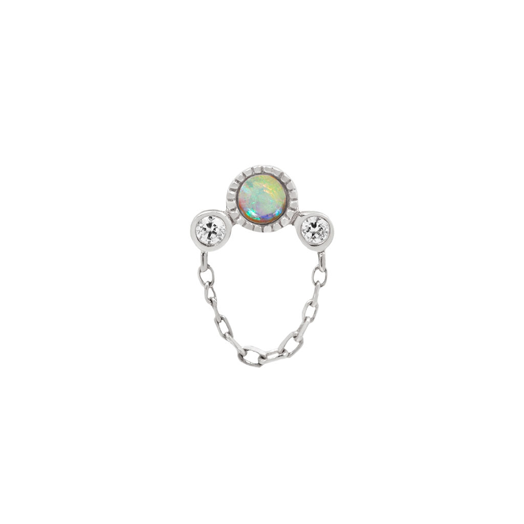 Halston Threadless End with Opal