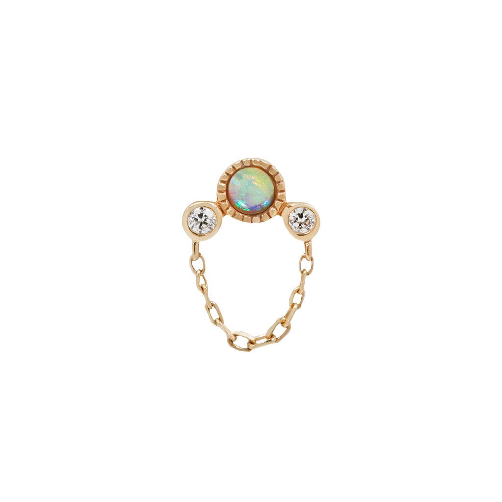 Halston Threadless End with Opal