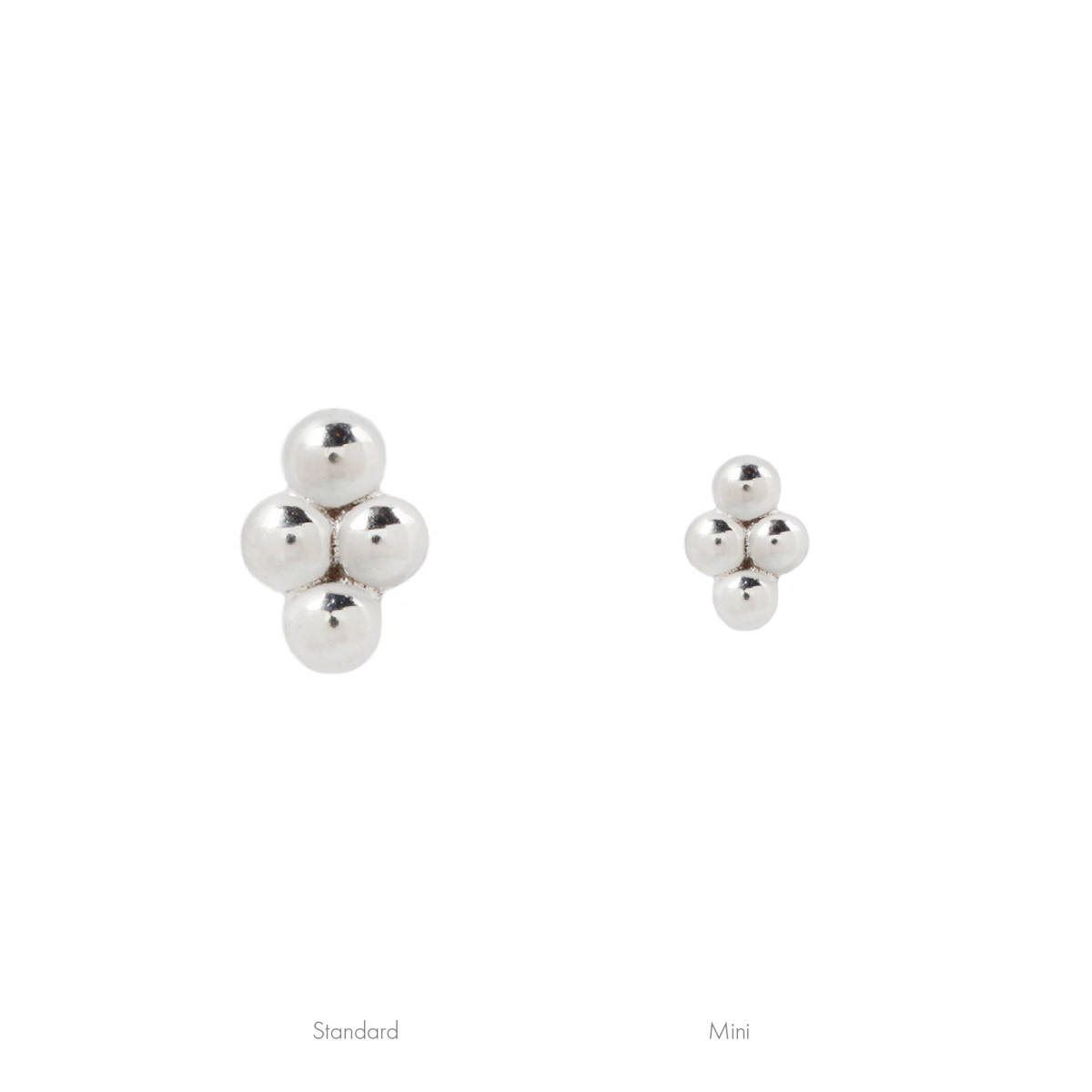 4 Bead Mini Cluster Threadless End