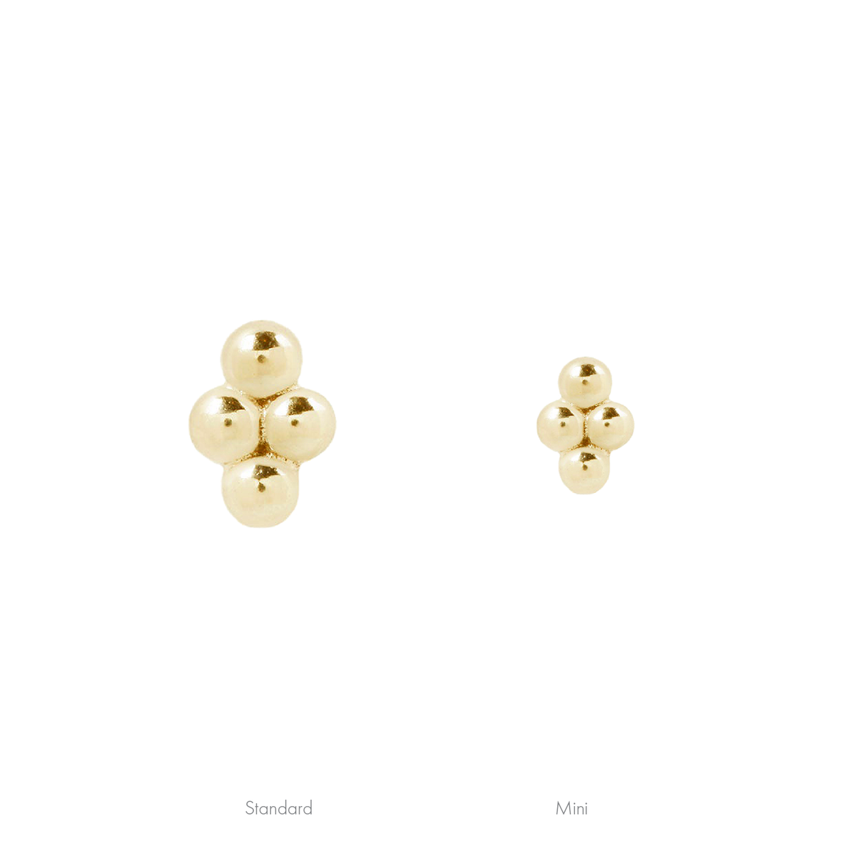 4 Bead Mini Cluster Threadless End