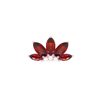 Valentina Threadless End with Garnet