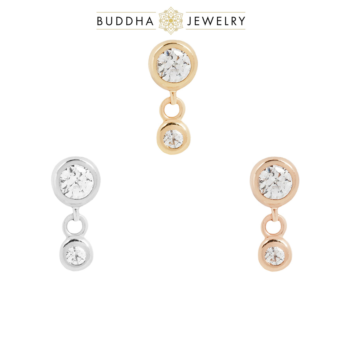 Sutton Threadless End with CZ