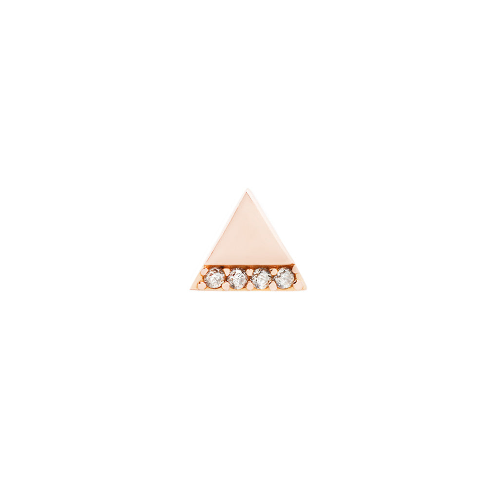 Love Triangle Threadless End with Diamond