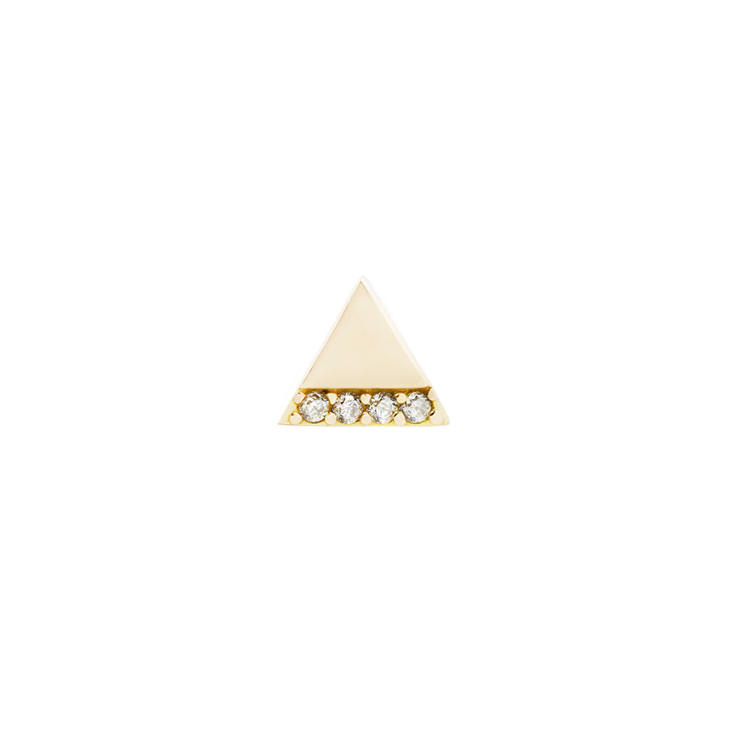 Love Triangle Threadless End with Diamond