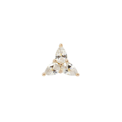 3 Little Pears Threadless End with CZ