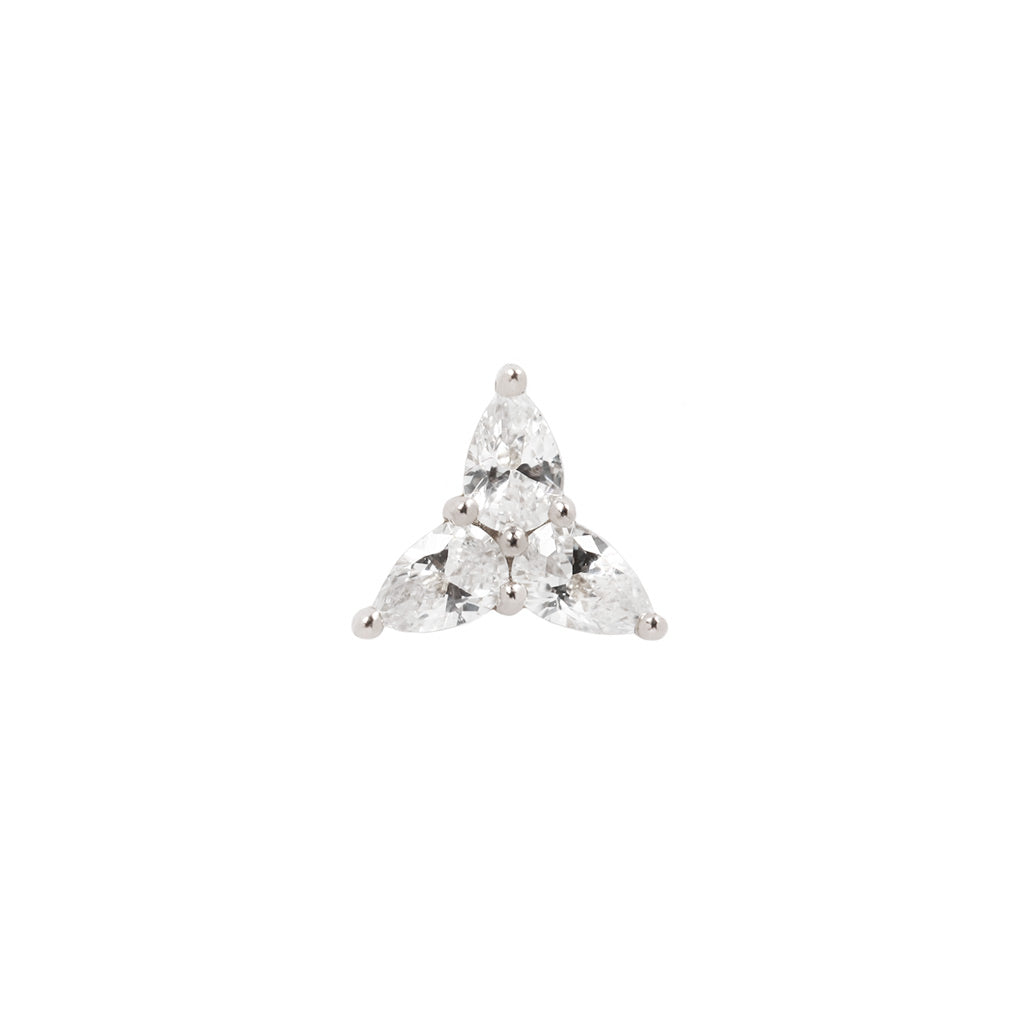 3 Little Pears Threadless End with CZ