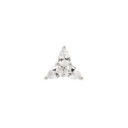3 Little Pears Threadless End with CZ
