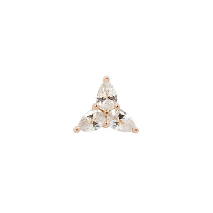 3 Little Pears Threadless End with CZ