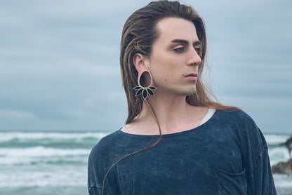 Marquise Eyelets - Onyx - Rose Gold Plated