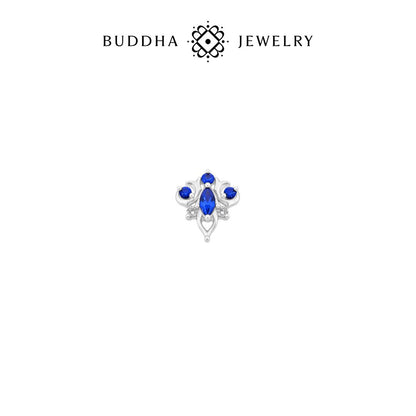 Oleander Threadless End with Blue Sapphire (Lab Grown)