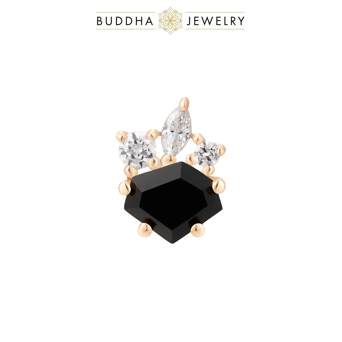 Darque Threadless End with Agate