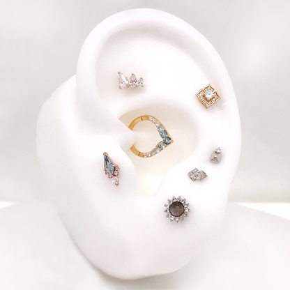 Rhodes Threadless End with Diamond
