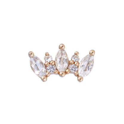 Alice Threadless End with White Sapphire