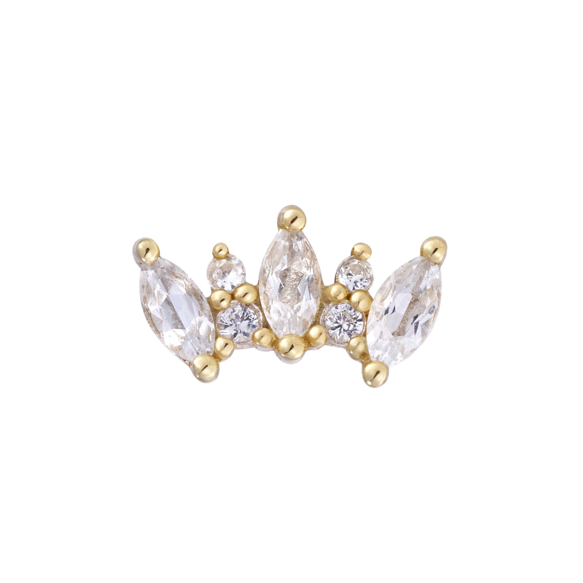 Alice Threadless End with White Sapphire