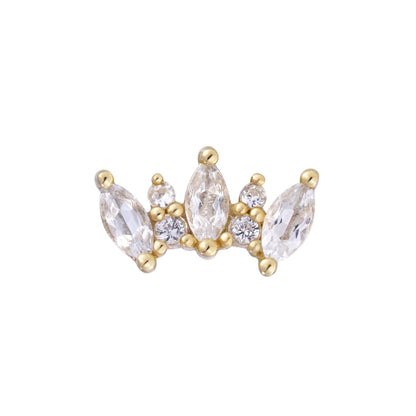 Alice Threadless End with White Sapphire