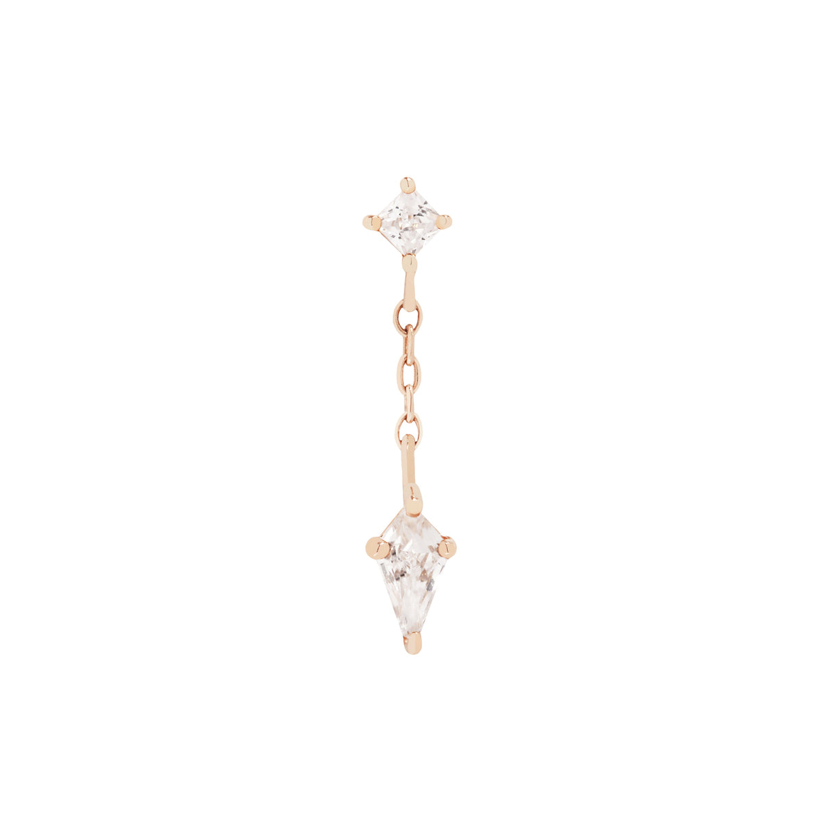 Alum Threadless End with CZ