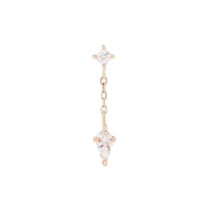 Alum Threadless End with CZ