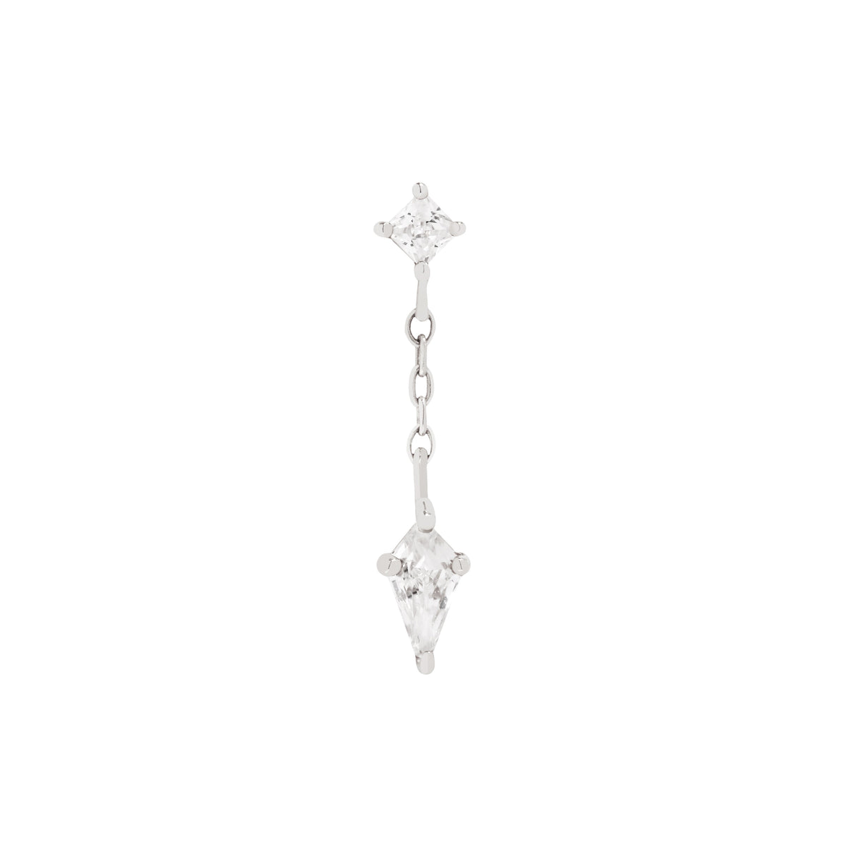 Alum Threadless End with CZ