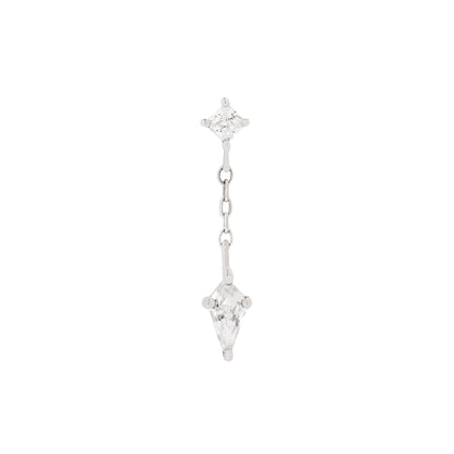 Alum Threadless End with CZ