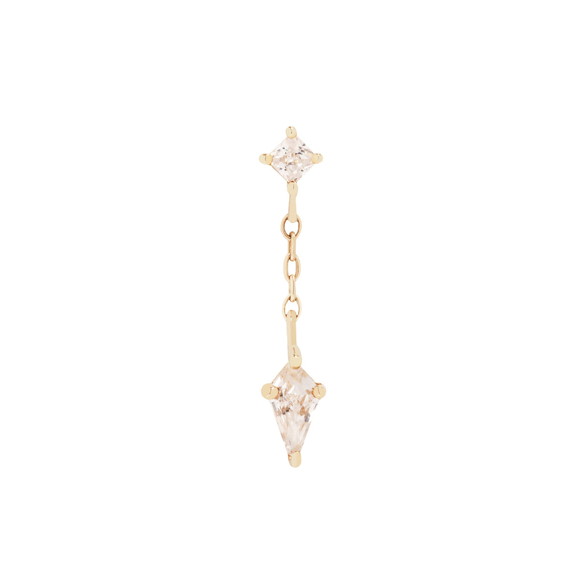 Alum Threadless End with CZ