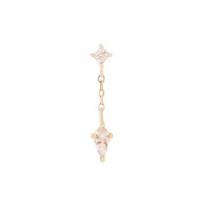 Alum Threadless End with CZ