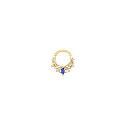 Anoora Clicker with Blue Sapphire (Lab Grown)