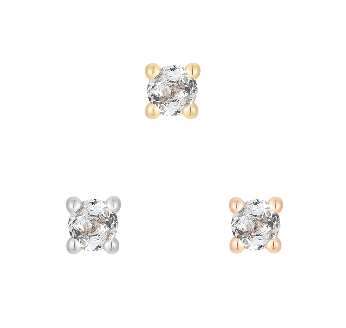 Prong Gem Threadless End with Aquamarine