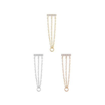 Auralie Threadless End with CZ