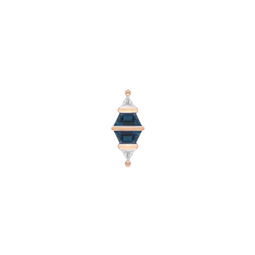 Bang Bang Threadless End with London Blue Topaz