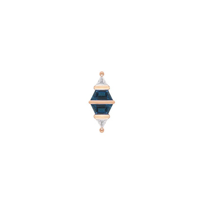 Bang Bang Threadless End with London Blue Topaz