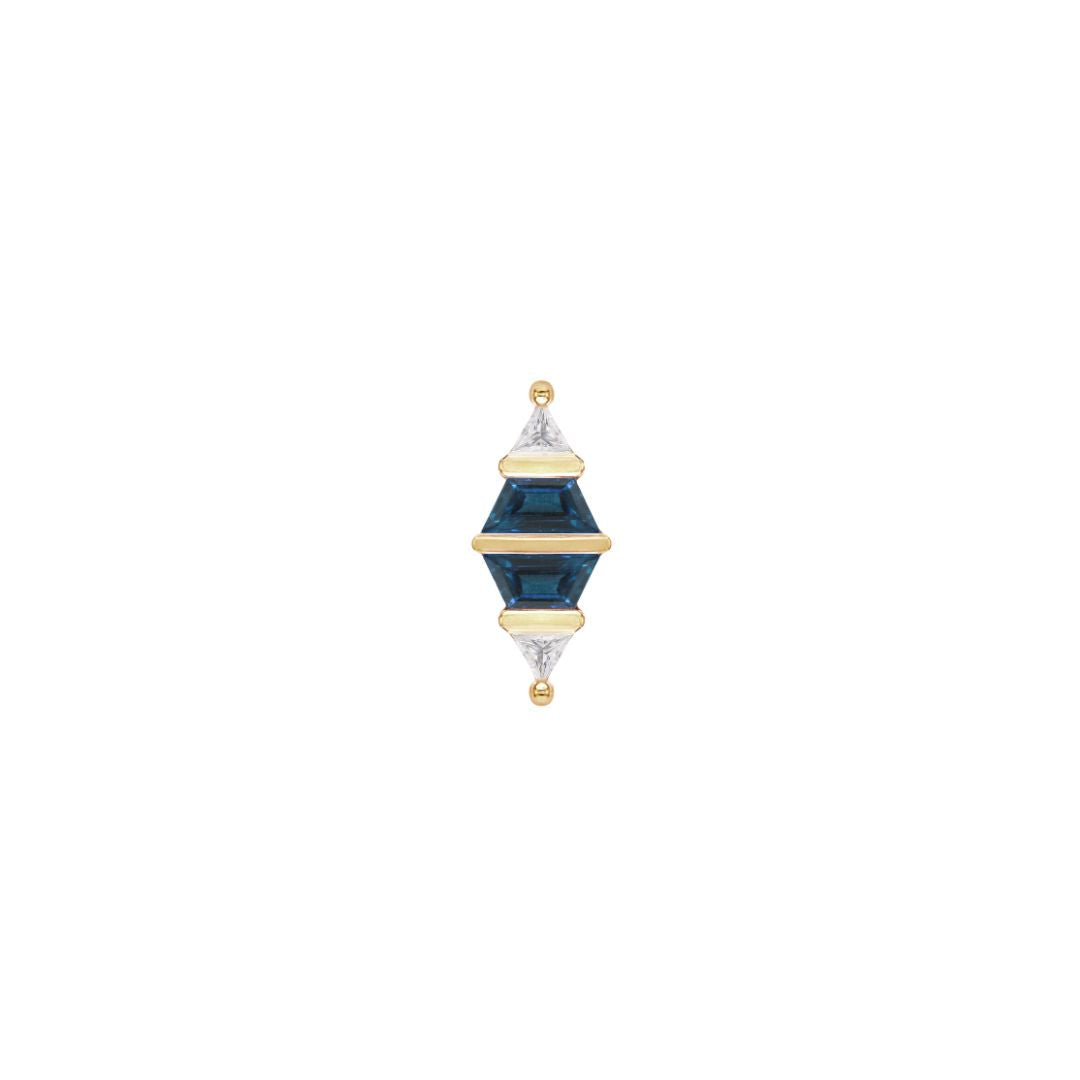 Bang Bang Threadless End with London Blue Topaz