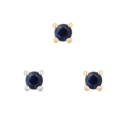 Prong Gem Threadless End with Blue Sapphire