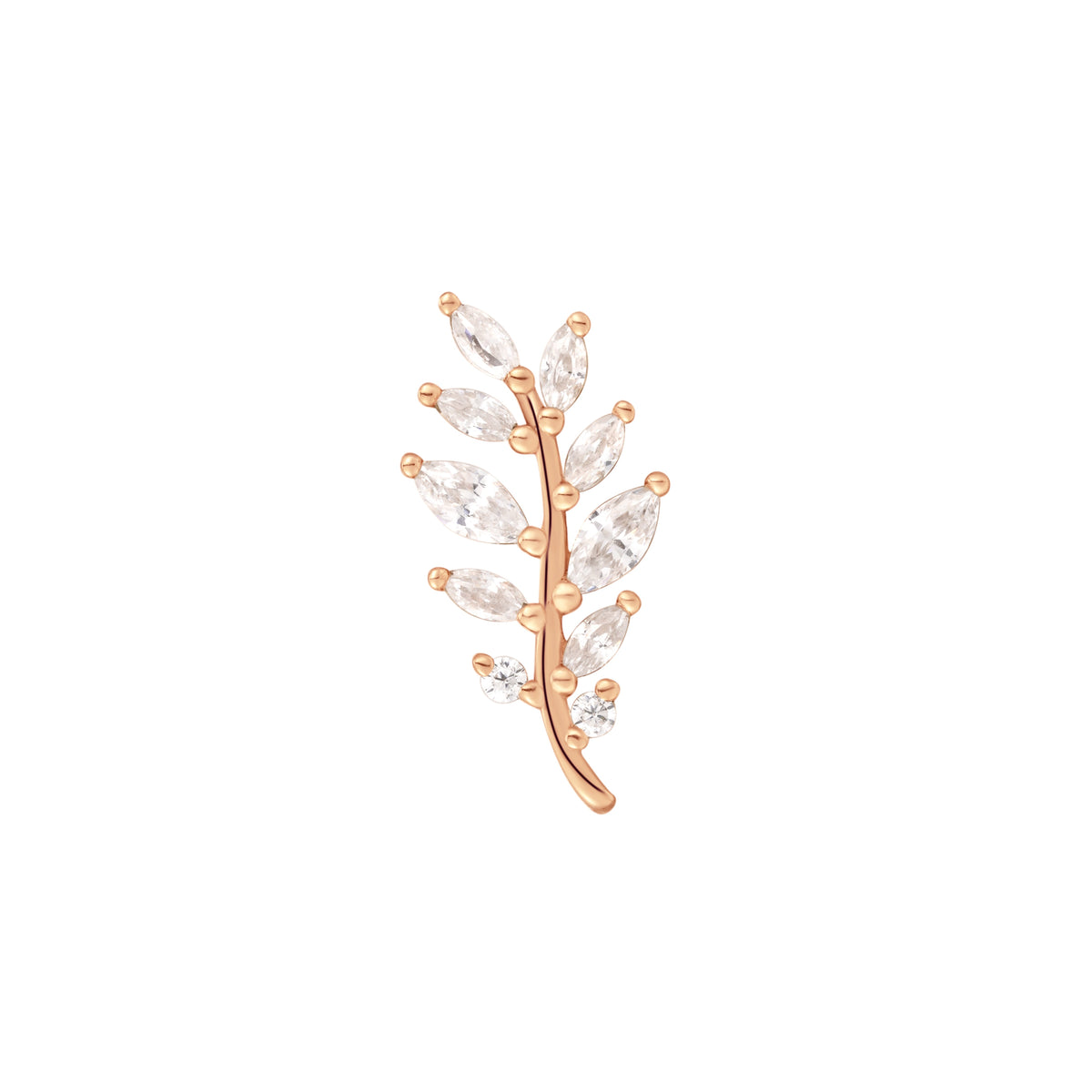 Botaniste Threadless End with CZ