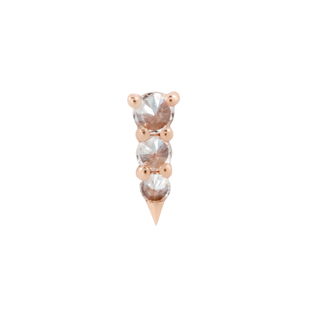 Bowery Threadless End with Reverse Set CZ
