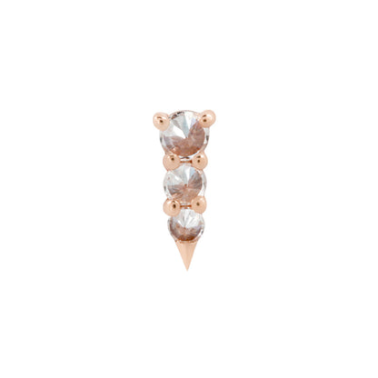 Bowery Threadless End with Reverse Set CZ