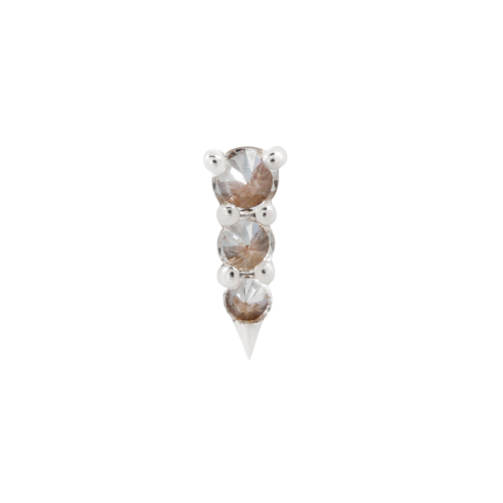 Bowery Threadless End with Reverse Set CZ
