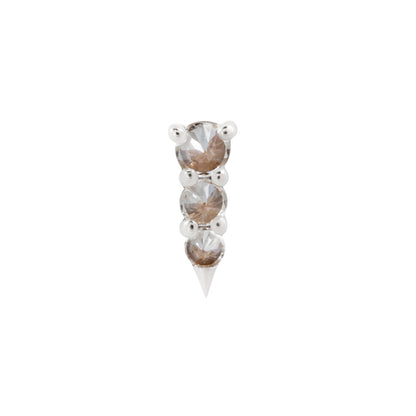 Bowery Threadless End with Reverse Set CZ