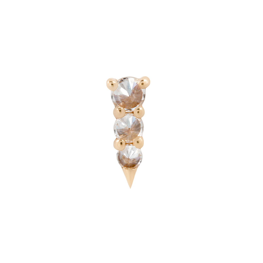 Bowery Threadless End with Reverse Set CZ