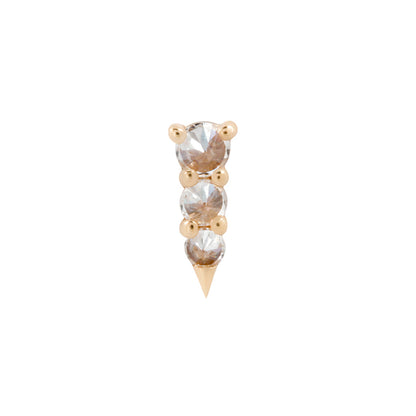 Bowery Threadless End with Reverse Set CZ