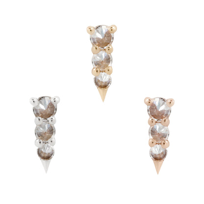 Bowery Threadless End with Reverse Set CZ