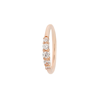 Brigitte Seam Ring with CZ