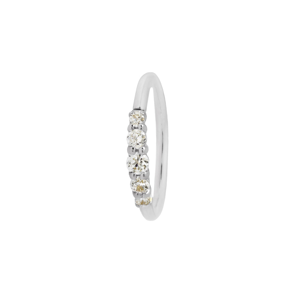 Brigitte Seam Ring with CZ