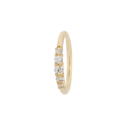 Brigitte Seam Ring with CZ