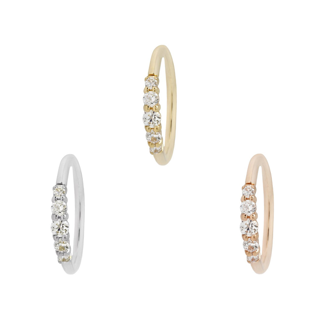 Brigitte Seam Ring with CZ