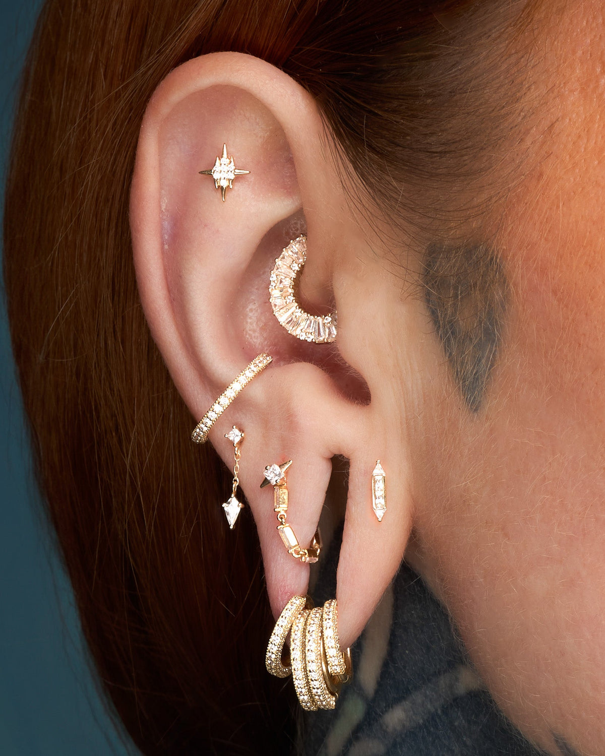 Alum Threadless End with CZ